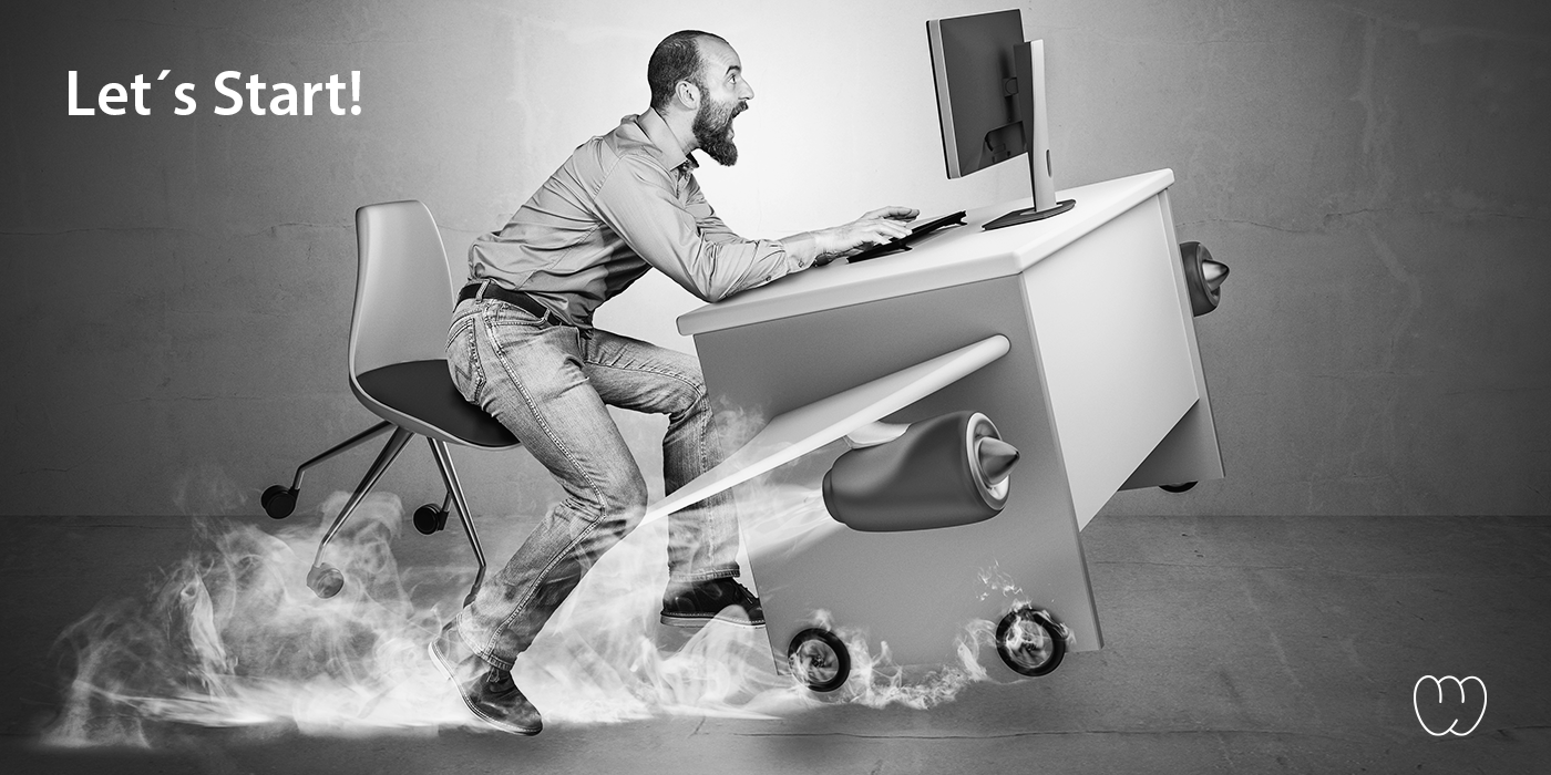 Webplakat: Poster Let´s Start!